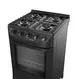 Fogão 4 Bocas a Gás Mueller MFI4BC Mesa de Aço Esmaltado e Acendimento Automático Preto Bivolt