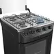 Fogão 4 Bocas a Gás Mueller MFI4BB Mesa Inox e Acendimento Automático Preto Fosco Bivolt