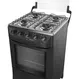 Fogão 4 Bocas a Gás Mueller MFI4BB Mesa Inox e Acendimento Automático Preto Fosco Bivolt