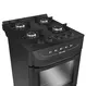Fogão 4 Bocas a Gás Mueller MFV4BB Mesa de Vidro e Acendimento Automático Preto Fosco Bivolt