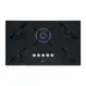 Cooktop 5 Bocas a Gás Fischer Infinity com Mesa de Vidro e Queimador Tripla Chama Preto Bivolt