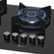 Cooktop 5 Bocas a Gás Fischer Infinity com Mesa de Vidro e Queimador Tripla Chama Preto Bivolt