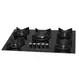 Cooktop 5 Bocas a Gás Fischer Infinity com Mesa de Vidro e Queimador Tripla Chama Preto Bivolt