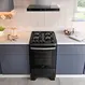 Fogão 4 Bocas a Gás Dako Supreme Glass com Acendimento Automático Mesa de Vidro Preto Bivolt