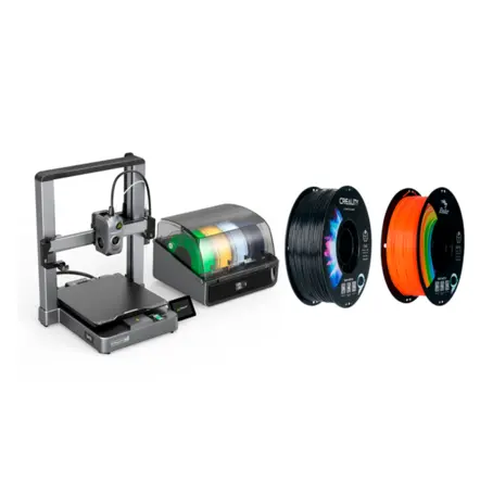 Combo Impressora 3D Creality Hi Combo + 2 Filamentos 1Kg 1.75 mm Ender PLA+ Laranja e CR-ABS Preto