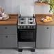 Fogão 4 Bocas à Gás Atlas Mônaco Plus Acendimento Automático e Mesa de Inox Titanium Bivolt