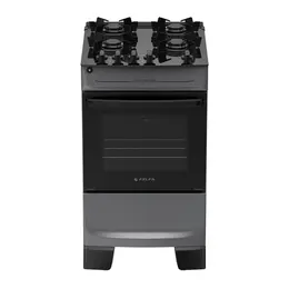 Fogão 4 Bocas à Gás Atlas Mônaco Top Glass Acendimento Automático e Mesa de Vidro Titanium Bivolt