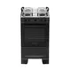 Fogão 4 Bocas à Gás Atlas Mônaco Plus Acendimento Automático e Mesa de Inox Preto Bivolt