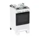 Fogão 4 Bocas à Gás Atlas Mônaco Plus Acendimento Automático e Mesa de Inox Branco Bivolt