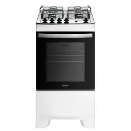 Fogão 4 Bocas a Gás Dako Supreme com Acendimento Automático Mesa Inox Branco Bivolt
