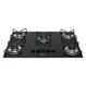 Cooktop 5 Bocas a Gás Fischer Fit Line Mesa de Vidro Trempe Esmaltada Aramado Preto Bivolt