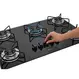 Cooktop 5 Bocas a Gás Fischer Fit Line Mesa de Vidro Trempe Esmaltada Aramado Preto Bivolt