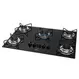 Cooktop 5 Bocas a Gás Fischer Fit Line Mesa de Vidro Trempe Esmaltada Aramado Preto Bivolt
