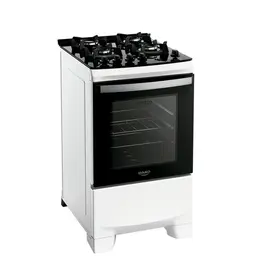 Fogão 4 Bocas a Gás Dako Supreme Glass com Acendimento Automático Mesa de Vidro Branco Bivolt