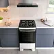 Fogão 4 Bocas a Gás Dako Supreme Glass com Acendimento Automático Mesa de Vidro Branco Bivolt