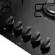Cooktop 5 Bocas a Gás Atlas Agile Up com Mesa de Vidro e Queimador Mega Chama Preto Bivolt