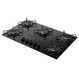 Cooktop 5 Bocas a Gás Atlas Agile Up com Mesa de Vidro e Queimador Mega Chama Preto Bivolt