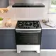 Fogão 5 Bocas a Gás Dako Supreme Glass com Acendimento Automático Mesa de Vidro Branco Bivolt