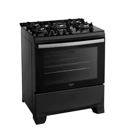 Fogão 5 Bocas a Gás Dako Supreme Glass com Acendimento Automático Mesa de Vidro Preto Bivolt
