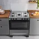 Fogão 5 Bocas à Gás Atlas Mônaco Plus Acendimento Automático e Mesa de Inox Titanium Bivolt