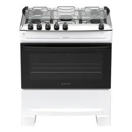 Fogão 5 Bocas à Gás Atlas Mônaco Top Acendimento Automático e Mesa de Inox Branco Bivolt