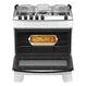 Fogão 5 Bocas à Gás Atlas Mônaco Top Acendimento Automático e Mesa de Inox Branco Bivolt