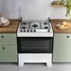 Fogão 5 Bocas à Gás Atlas Mônaco Top Acendimento Automático e Mesa de Inox Branco Bivolt