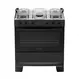 Fogão 5 Bocas à Gás Atlas Mônaco Plus Acendimento Automático e Mesa de Inox Preto Bivolt