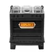 Fogão 5 Bocas à Gás Atlas Mônaco Plus Acendimento Automático e Mesa de Inox Preto Bivolt