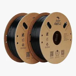 Kit 02 Filamentos PLA para Impressora 3D Creality Ender Fast PLA 1 Kg/Rolo 1.75 mm Preto