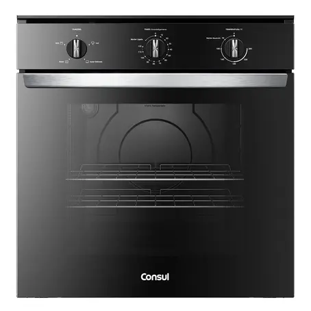 Forno Elétrico de Embutir 84 L Consul COB84BE com Grill e Timer Autodesligamento Preto 110V