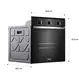 Forno Elétrico de Embutir 84 L Consul COB84BE com Grill e Timer Autodesligamento Preto 110V
