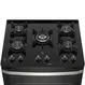 Fogão de Piso 5 Bocas à Gás Electrolux FE5GB Efficient com Mesa de Vidro Preto Bivolt