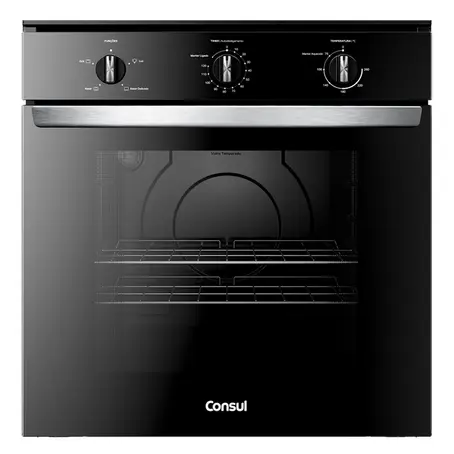 Forno Elétrico de Embutir 84 Litros Consul COB84BE Timer Autodesligamento e Grill Preto 220V