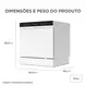 Lava Louças Midea 8 Serviços MDWTF08W1 com Função Touch Plus e Programa Rápido 30' Branca 110V