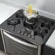 Fogão 5 Bocas de Embutir a Gás Fischer 5Q TC Gran Cheff Tripla Chama com Grill Preto 110V