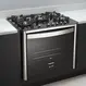 Fogão 5 Bocas de Embutir a Gás Fischer 5Q TC Gran Cheff Tripla Chama com Grill Preto 110V