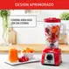 Liquidificador Arno Power Mix Essential LQ18 Jarra de 2,4 Litros 3 Velocidades 700W Vermelho 110V