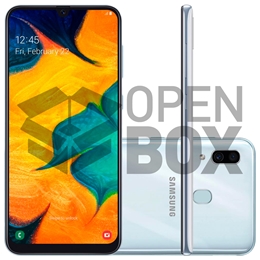 Smartphone Samsung Galaxy A30 64GB Dual Chip 4G Tela 6,4'' Câmera 16MP e 5MP  Frontal 16MP Branco - Open Box - Bom - Samsung