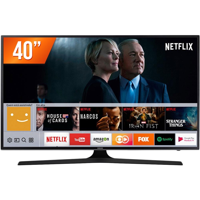 Smart Tv Led 40 Uhd 4k Samsung 40mu6100 3hdmi 2usb Com Wifi E Conversor Digital Integrados Samsung